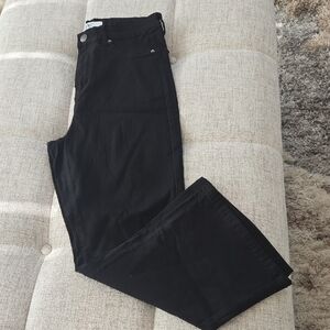 YMI Black Kick Crop Flare Pants